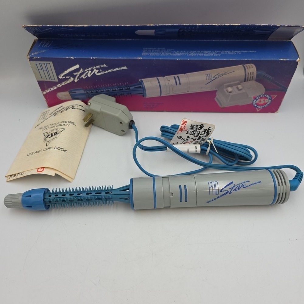 Vintage Pro Star Hot Air Brush Adjustable Barrel 1/2" To 3/4" With ESP Tested